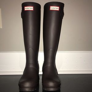 Hunter Tall Rain Boots - Chocolate Matte